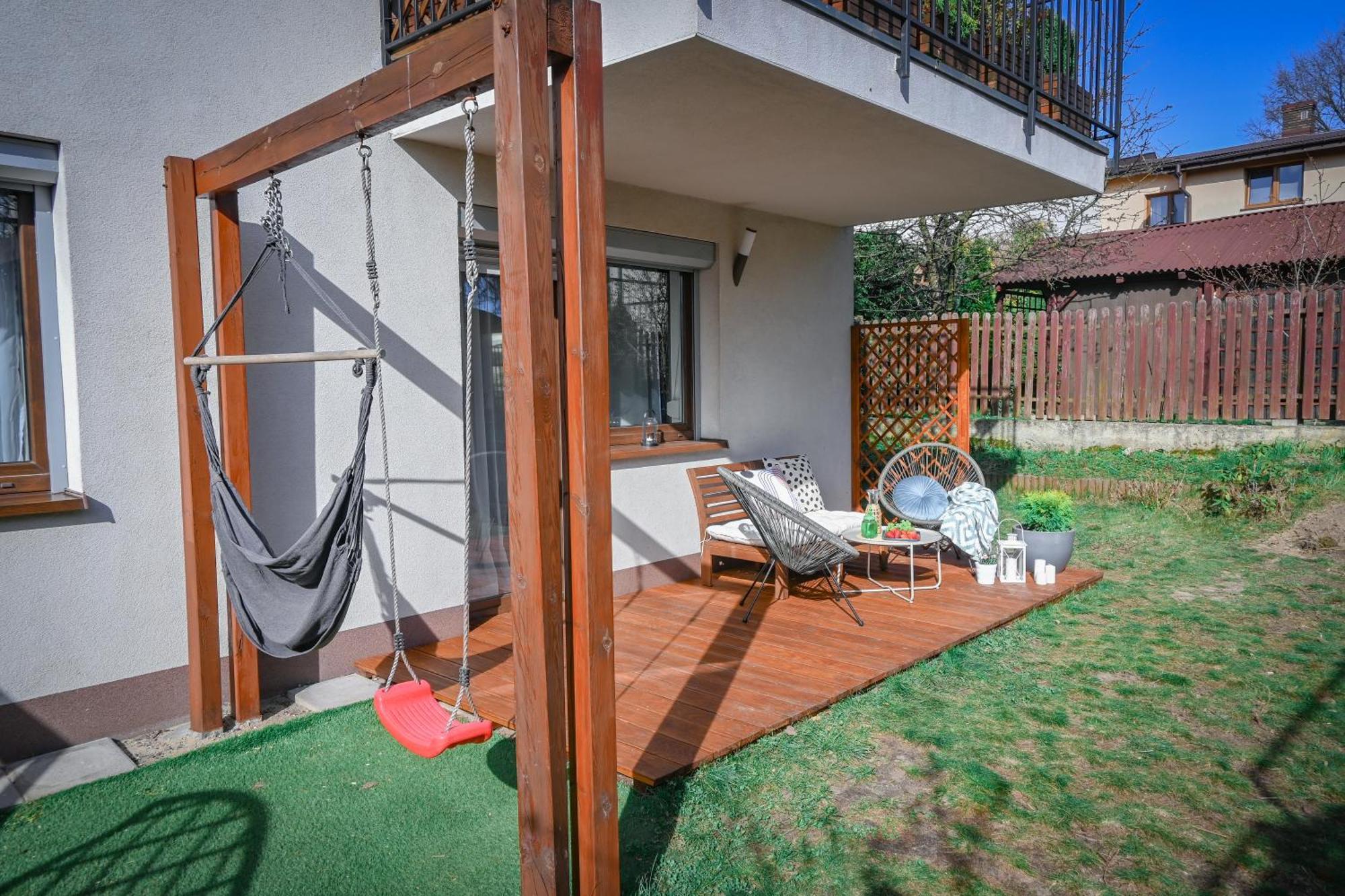 קרקוב Malinowelove Aircon, 3 Rooms, Parking, Ogrod מראה חיצוני תמונה